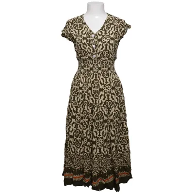 Dress (Green, Beige, Multicolored) from Defox Cotton