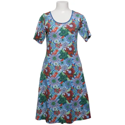 Kleid (Blau, Mehrfarbig) von Cissi och Selma Elasthan, Bio-Baumwolle