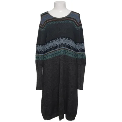 Dress (Gray, Blue, Multicolored) from Peruvian Connection Alpaca wool, Cotton
