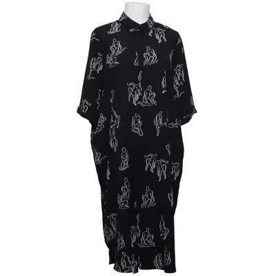 Skjortekjole (Sort) fra Monki Elastan, Polyester