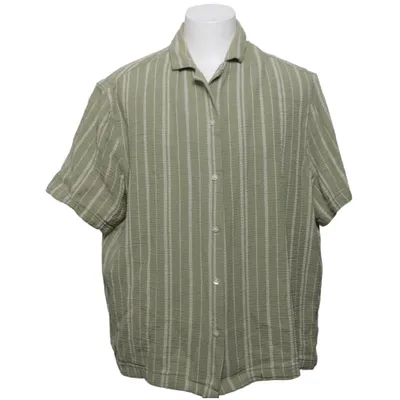 Korte mouwen shirt (Groen, Wit) van H&M Katoen, Polyester, Viscose