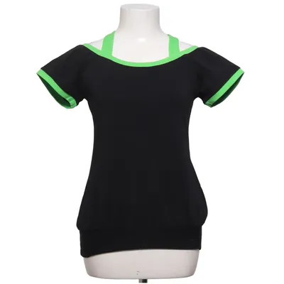 Haut (Noir, Vert) de Winshape Coton, Élasthane