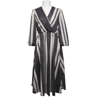 Robe portefeuille (Gris, Beige) de Mulaya Élasthane, Polyamide