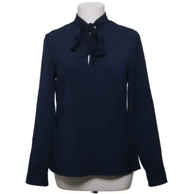 Sløjfebluse (Blå) fra Nife Elastan, Polyester