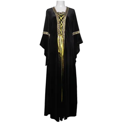 Traditionell klädsel (Svart, Gul) Elastan, Polyester
