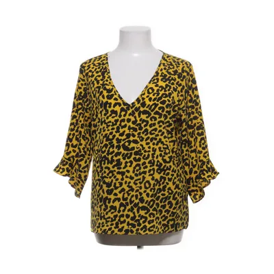 Blus (LEOPARD RUFFLE BLOUSE) från Pelagiza Elastan, Polyester