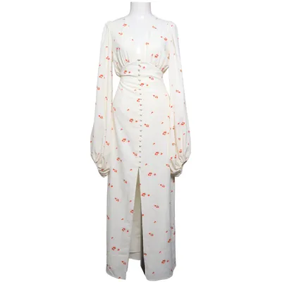 Maxikjole (Hvid, Rød) fra Adoore Elastan, Polyester