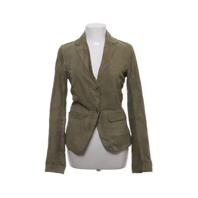 Leather blazer (Green) from Montgomery Cotton, Leather, Polyester