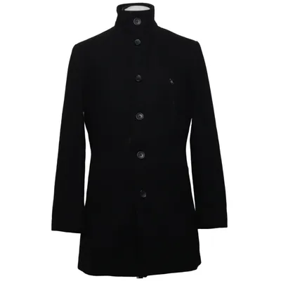 Manteau (Noir) de Bruun & Stengade Polyester, Laine