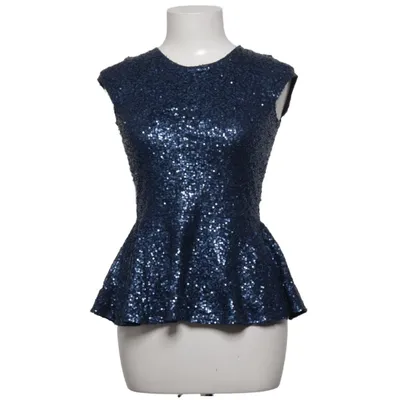 Peplum Top (Blau) von Club L Polyester