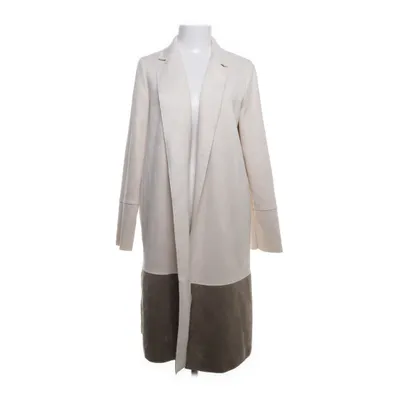 Coat (White, Brown) from Zara Polyester, Elastane