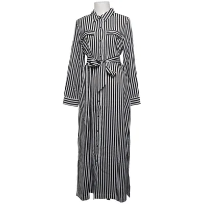 Shirt dress (Black, White) from Tendency