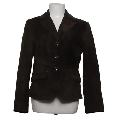Leather blazer (Brown) from Montego Leather, Polyester