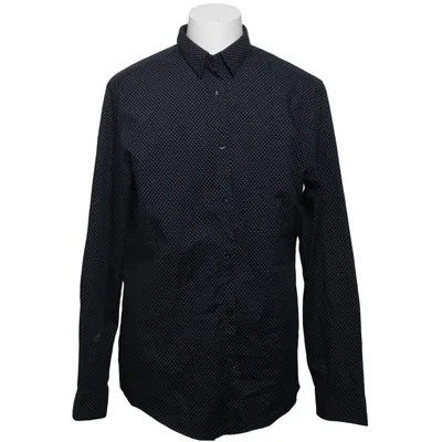 Shirt (Black, White) from H&M Cotton, Polyester