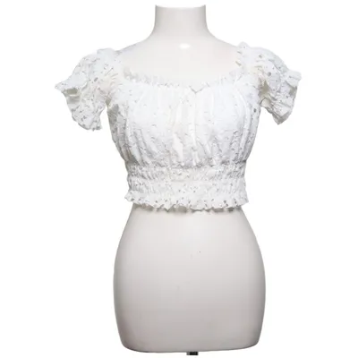 Crop top (Wit) van Gina Tricot Elastaan, Polyamide