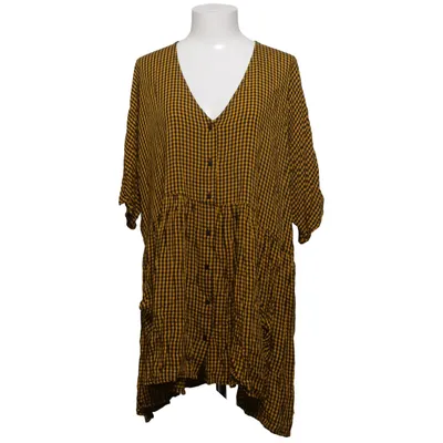 Dress (Yellow, Black) from Zara Woman Premium Collection Viscose