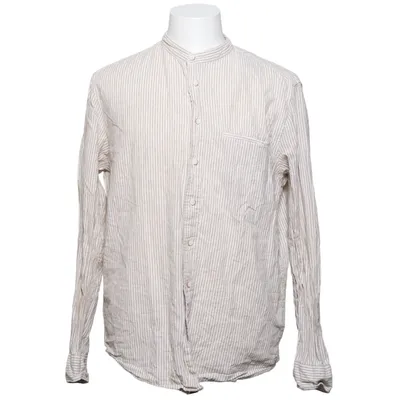 Shirt (Beige, White) from Reserved Cotton, Linen