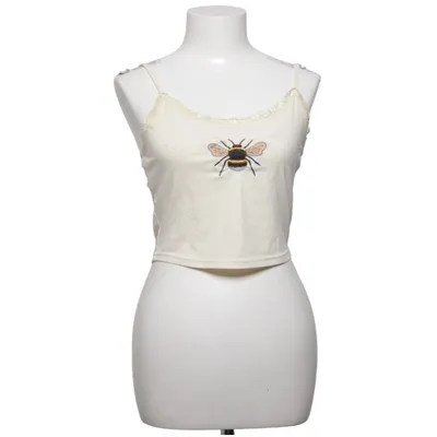 Crop top (Jaune) de Romwe Coton, Élasthane, Polyester