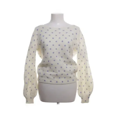 Cardigan (Blanc, Bleu) de La Maille Sézane Élasthane, Mohair, Polyamide, Laine