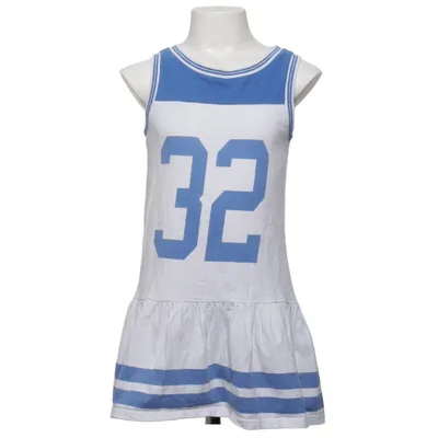 Jurk (Blauw, Wit) van Revival Katoen
