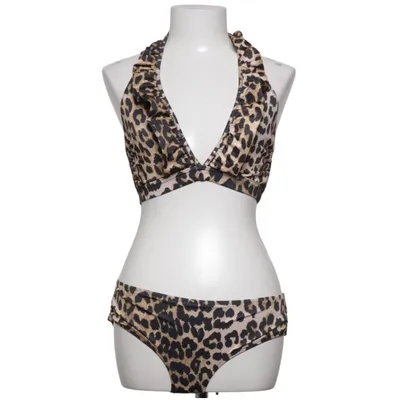 Bikini (Beige, Sort) fra Ganni Swimwear Elastan, Polyester