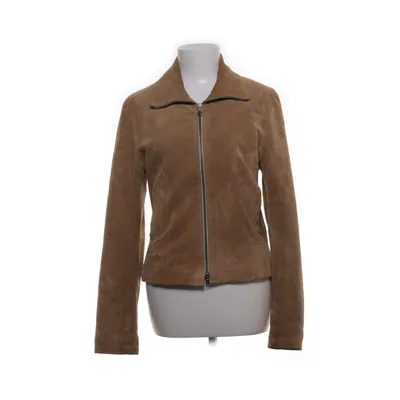 Leren jack (Bruin) van Planet Acetaat, Leer, Viscose