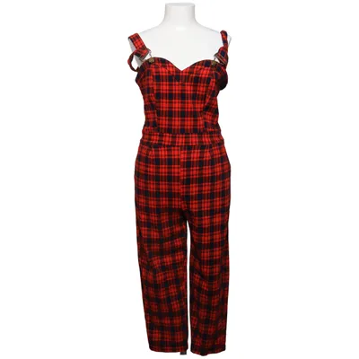 Dungarees (Red, Black) from Jawbreaker Cotton, Elastane