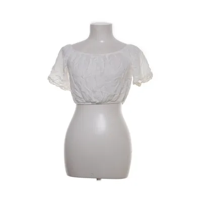 Crop top (Vit) från Pull & Bear Bomull, Viskos