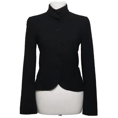 Blazer (Black) from Emporio Armani Polyester, Viscose, Wool