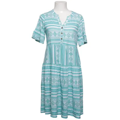 Jurk (Groen, Wit) van John Baner Katoen, Viscose