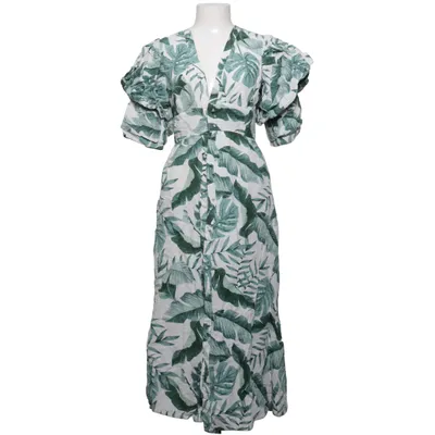 Maxi dress (Green, White) from Johanna Ortiz x H&M Cotton, Linen, Viscose