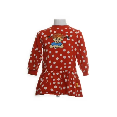 Klänning (Röd, Vit) från Pippi Långstrump Bomull