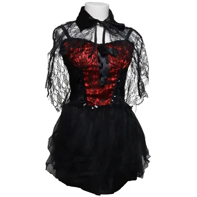 Maskeradkläder (Svart, Röd) Polyester