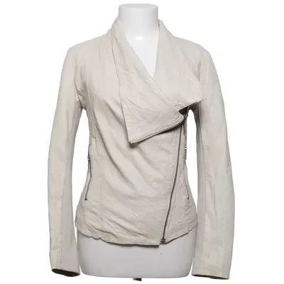 Biker jacket (Beige) from Cigno Nero Leather