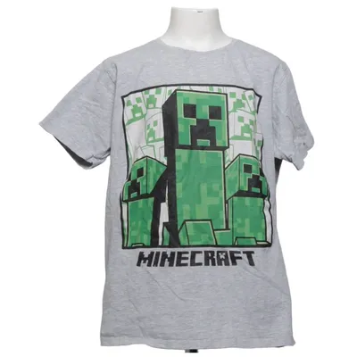 T-shirt (Gris, Vert, Noir) de Minecraft Coton