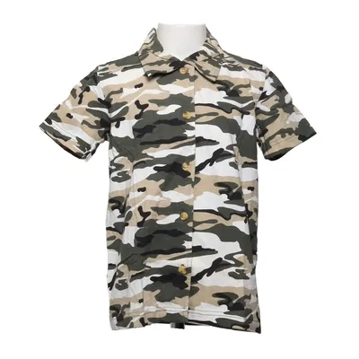 Chemise à manches courtes (Vert, Beige, Noir) Coton
