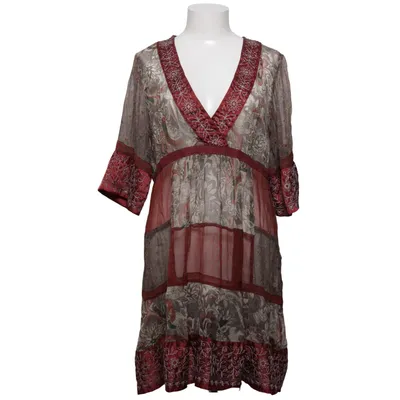 Jurk (Rood, Grijs, Meerkleurig) van Indiska Viscose