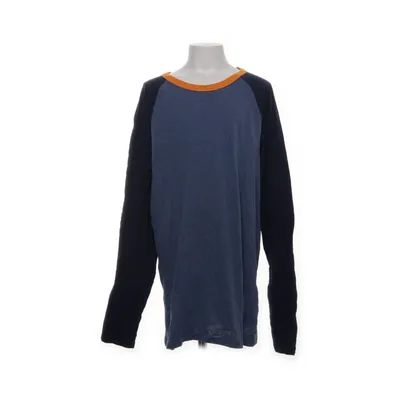 Långärmad t-shirt (Blå, Svart) från H&M Basic Bomull, Polyester