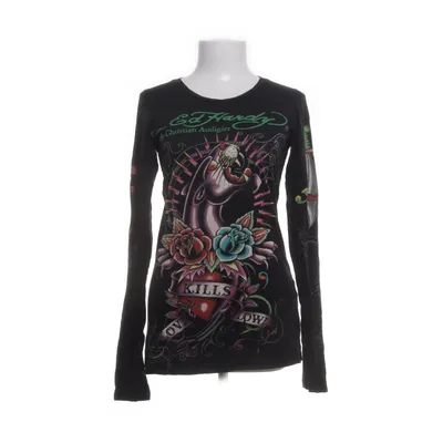 Long sleeve T-shirt (Black, Multicolored) from Ed Hardy by Christian Audigier Cotton