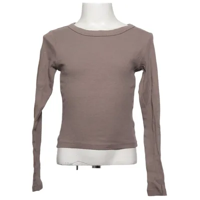 Long sleeve T-shirt (Beige, Gray) from H&M Basic Cotton, Elastane