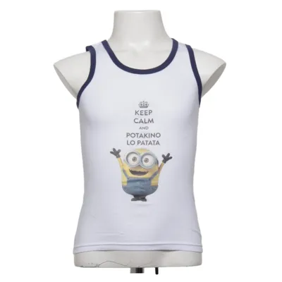 Débardeur (Blanc, Bleu) de Minions Coton