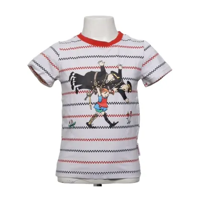 T-shirt (Wit, Rood, Blauw) van Pippi Långstrump Katoen, Elastaan