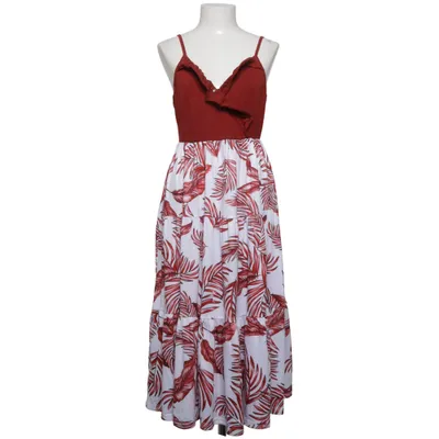 Robe longue (Rouge, Blanc) de PatPat Coton, Élasthane, Polyester