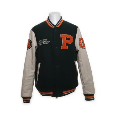 Collegejacka (Grön, Flerfärgad) från FSBN Akryl, Polyester, Ull