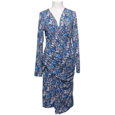 Robe portefeuille (Bleu, Multicolore) de Pure Female Élasthane, Viscose