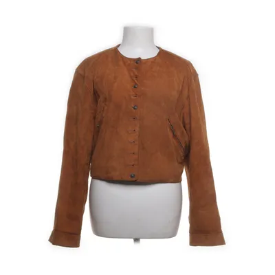 Leren jack (Oranje) van Cappuccini Suède, Viscose, Nylon, Leer