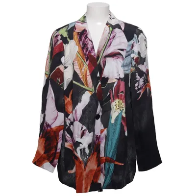 Blazer (Noir, Multicolore) de Selection by Ulla Popken Élasthane, Viscose