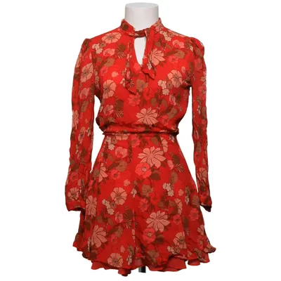 Kjole (Rød, Flerfarvet) fra Zara Polyester, Viscose