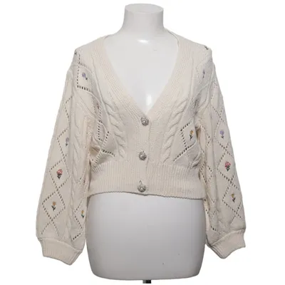 Cardigan (White, Multicolored) from Zara Cotton, Polyamide