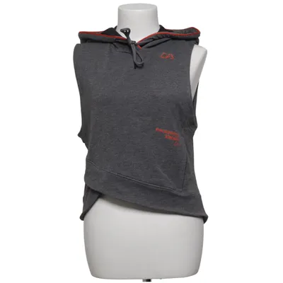 Kurzärmeliger Hoodie (Grau) von Gym Aesthetics Elasthan, Polyester, Viskose